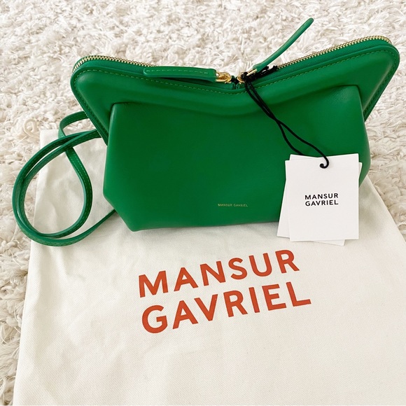 Mansur Gavriel Mini M Frame Convertible Crossbody Bag NWT Grass Green - Picture 12 of 15
